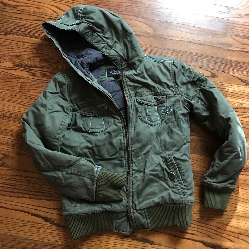 Fox Racing Jacket Size Medium Army Green